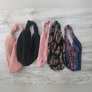 Stylish Women's Headband Set - Black, Pink, Patterned